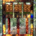 Whitney - Zipper bevels and faceted amber jewels truly accent this geometric design.