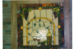 Arched Wine Bottle/ Grapes Design